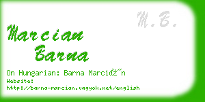 marcian barna business card